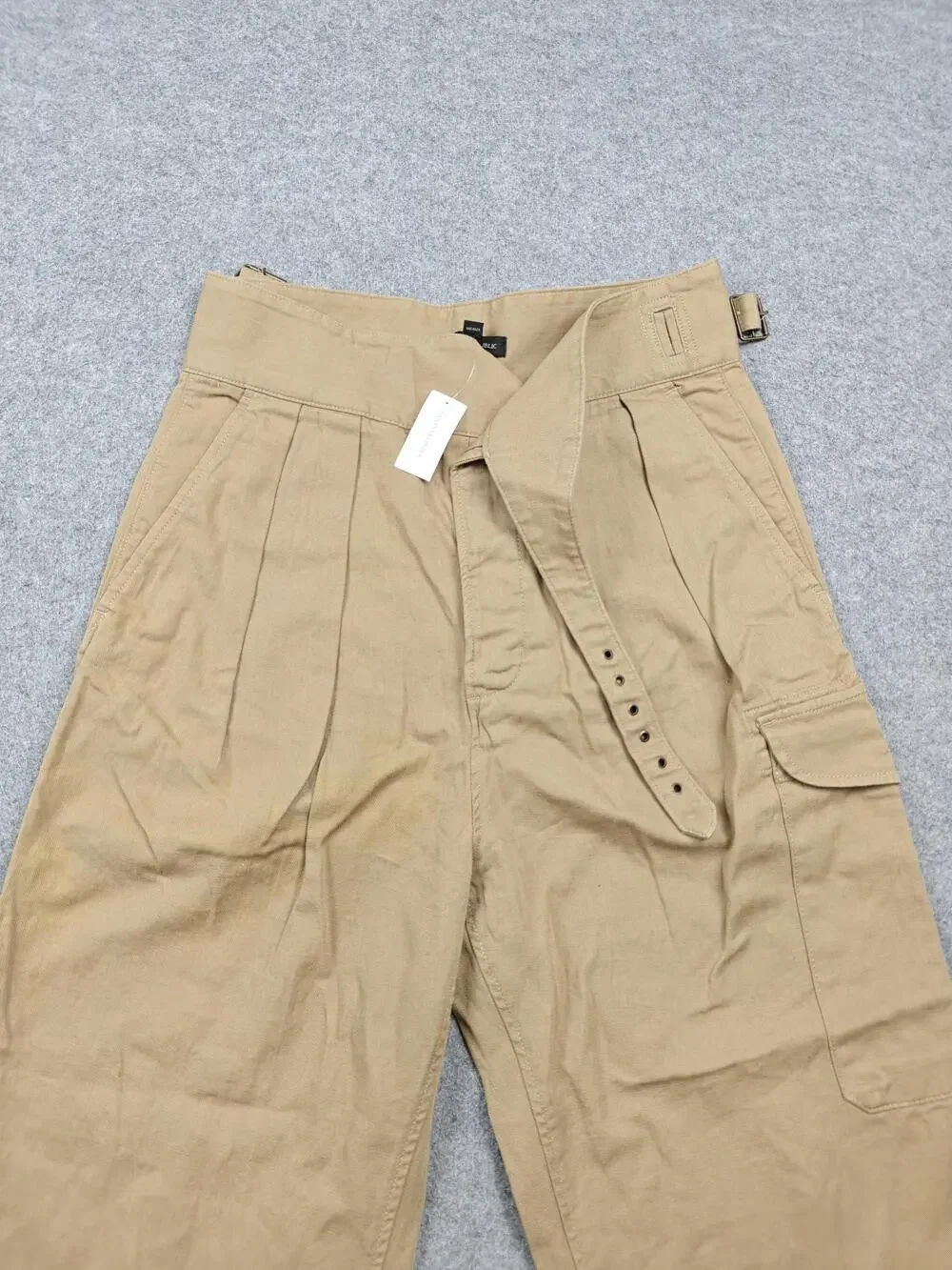 Banana Republic Pants Womens 8 Beige Cargo Straight Leg Twill Belted Pockets